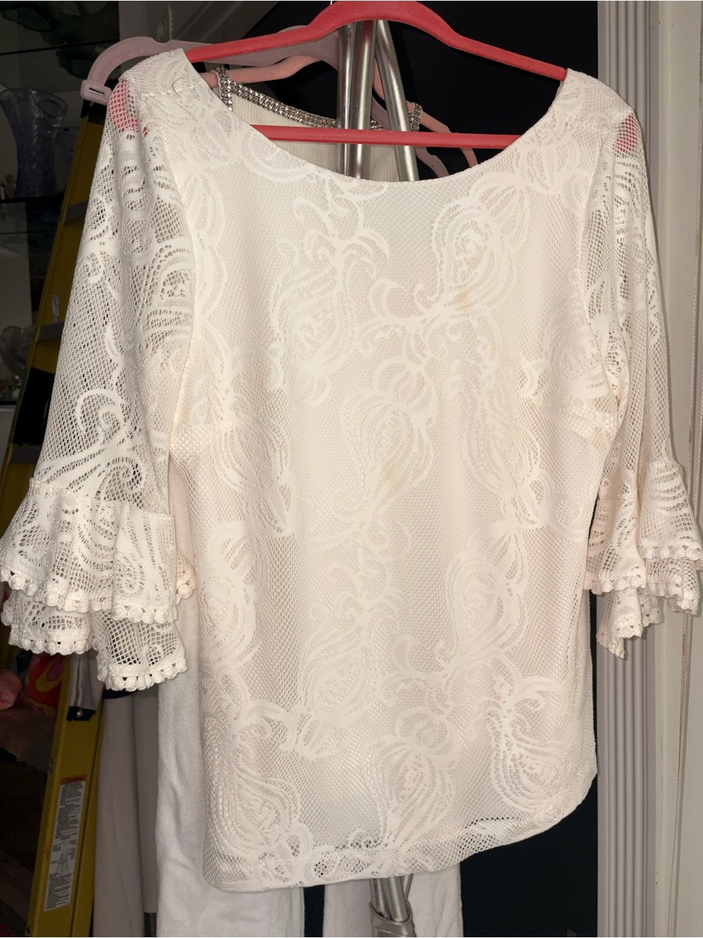 Lace Bell Sleeve Women's Top